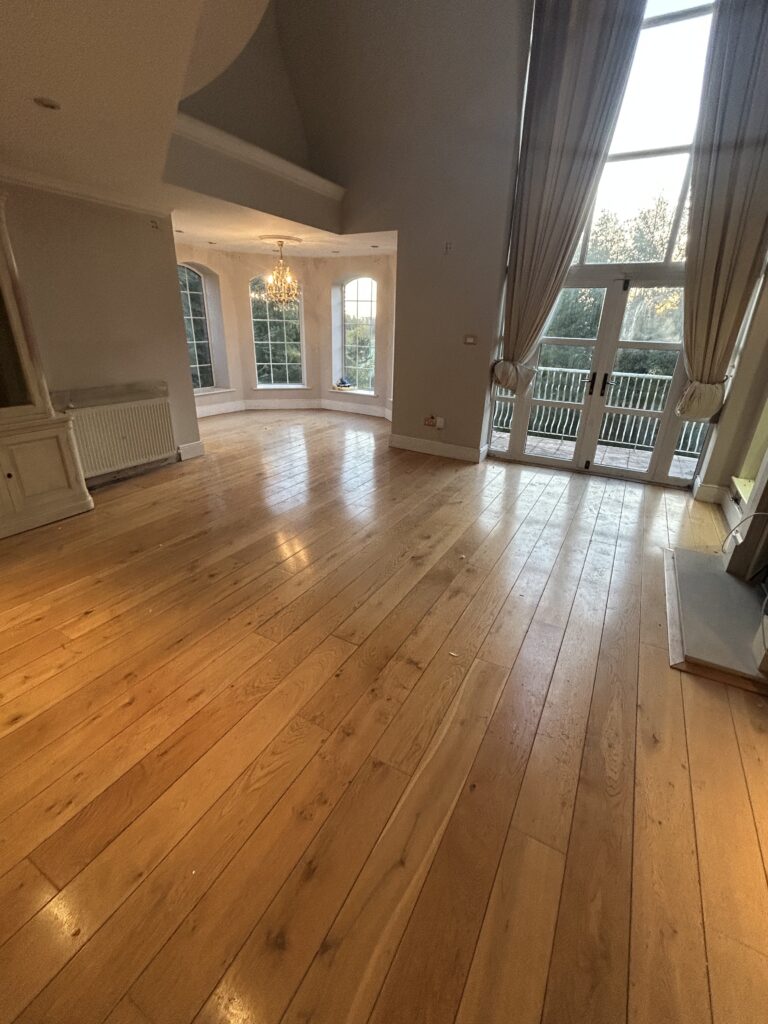 Oak floor sanding Dublin before restoration